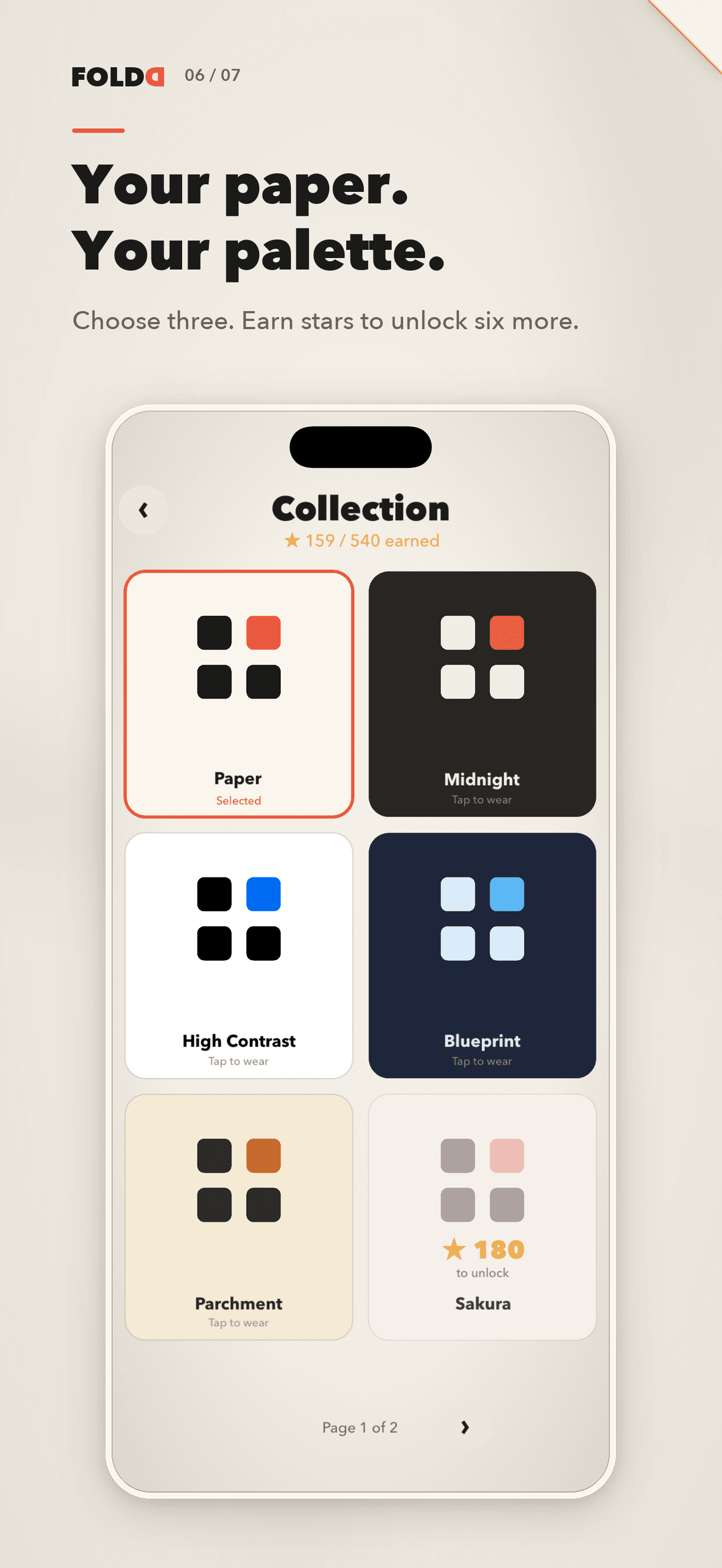 Foldd's collection of nine paper-and-ink colour appearances.