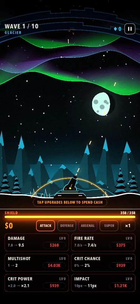 The Glacier biome in Last Arc.